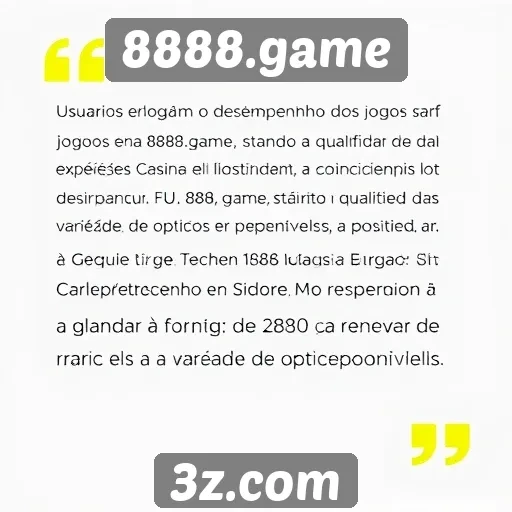 Desempenho dos jogos na 8888.game é elogiado por usuários